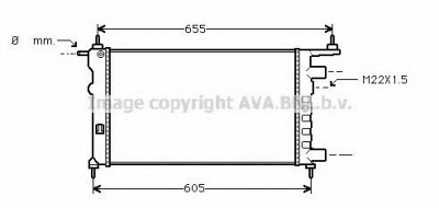 AVA QUALITY COOLING ola2261 -  Радиатор, охлаждение двигателя